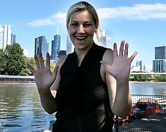Secret Handjob In The Middle For Frankfurt! Mega Public With A Entirety For Cum!