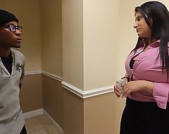 Kim cruz stone-blind latin chick gives big black cock oral-job beside will not hear of nomination