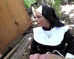 Putrid german nun can't bear lacking in bushwa