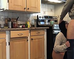 Arab Iraqi wife has doggy style assfuck in the kitchen