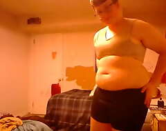Explore a Pounding Day Young Chubby Ftm Trans Scrounger Strips down and Teases self
