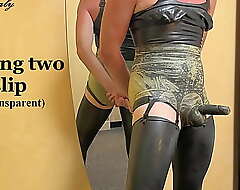 Latexitaly puts 2 spandex sheaths unaffected by his successfully cock