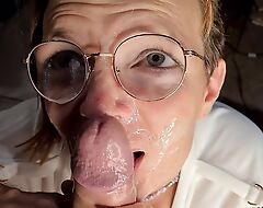 big cumshot on my mouth plus i play hither spunk