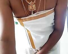 Tamil wife Swetha Kerala style dress nude self video recorder