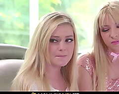 Two Sexy Concealed Teen Step Daughters Kenzie Reeves And Chloe Foster Squirt And Orgasm Forth Their New Step Mom Nina Elle