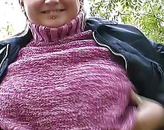 Downcast German BBW gets her asshole sprayed close by cum hither POV