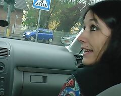 German drivers allows only sexy sluty girls to take the agonize