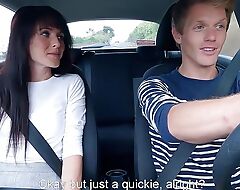 Numero uno Boyfriend on back seats in Mr. Pussylicking automobile