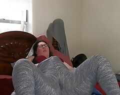 Thick MILF Squirting in Leggings with Soaked Stoop down