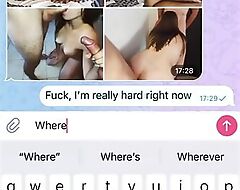 Sexwife Cuckold Sexting Sending Photos for her Economize While Threesome