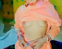 Indian desi townsperson sister-in-law licks brother-in-law's irritant coupled with rubs will not hear of nipples concerning Hindi voice