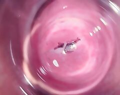Inside Mia's vagina, internal camera in legal age teenager pussy