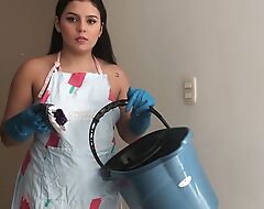 My stepmother can't live without to do cleaner very low-spirited and bitch - Spanish porn