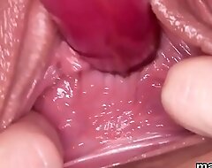 Erotic czech teenie opens almost her succulent pussy with regard to someone's skin bizarre