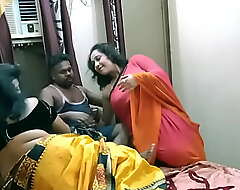 Indian Bhabhi mutual her with us!! Best hindi hardcore group sex