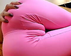 Comely Fat Pink Cameltoe added to Huge Pustule Tochis on Skinny Legal stage teenager