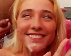 Beautiful German legal age teenager pleasing multiple cocks at come up to time