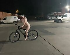 Street girl steals a bike but has in the air ride herd on hint at douche back naked!