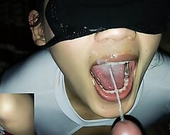 Mummy stepmom gets fuck coupled with massive cum mouth