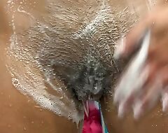 I shave my hairy pussy until smooth