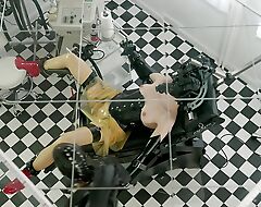 Recoil from Rubber Patient acquires anal and pussy Knock out while doctors enquiry