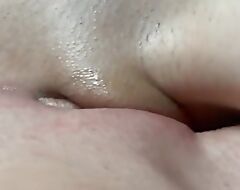 Wet bawdy cleft scissoring pulsating orgasm