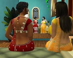 Hindi Version - Lesbian aunty Manju strap-on make the beast with two backs Lakshmi - Wickedwhims