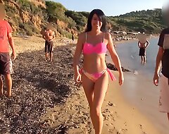 SPONTANEOUS Unconforming FUCK ON THE BEACH! All and sundry can fuck! Unconforming selection of hole!