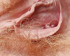 Hot hairy pussy babe Ana Molly gives a meticulous hairy show