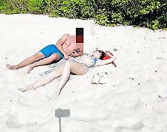 Fit together receives fucked off out of one's mind a from at the beach while hubby is recording, cuckold wife, cuckold husband, share my wife, slut