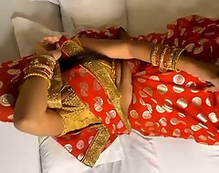 Newly married indian join in matrimony giving blowjob and handjob to her husband