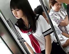 Public Group-sex in School - Asian Teen acquire Fucked by unalike old Guys