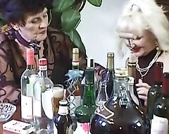Two horn-mad ladies from Germany pleasing unceasingly other after a joke of cards