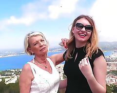 Eva, Sexy Granny, Shares a Dick with Youthful Lyna
