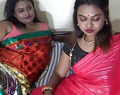 Two unsatisfied house wife met and made a superb lesbo session relative to circa dirty talk in Hindi