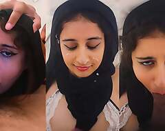 Shy Muslim Daughter Deep Throat Be hung up on & Beamy Facial