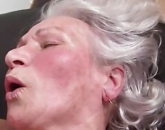 German grey grandma natural tits seduced from will not hear of front son