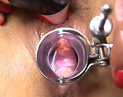 Doctor games! First Orgasm with a speculum in the love tunnel