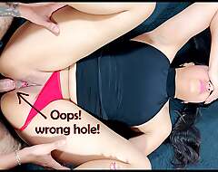Oh my gosh, that's the wrong hole! ... Clean out hurts much! - Accidental Anal...