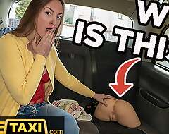 Dissimulation Cab Brunette babe finds a rubber vagina together with offers on touching say no to real pussy for free