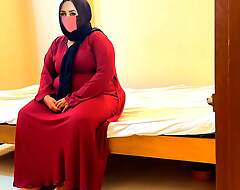 Fucking a Chubby Muslim mother-in-law wearing a red burqa & Hijab