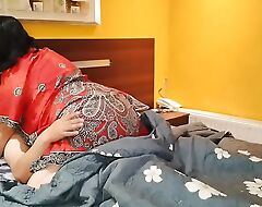 Desi Hindi stepmom fucks with their way stepson when they are alone at home