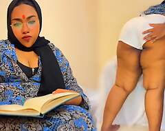 When Magnificent 45yo Egypt Hijab Aunty Reading a Book, Convulsion 18yo Neighbor Fucks her (Big Boobs & Huge Ass MILF Arab Sex)