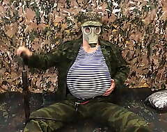 Russian Military man PUMPS His undergo with A Catechize in the Army and Cums in Your FACE!!! Inflate belly empty talk