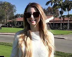 Nadya Nabakova puts her pussy greater than display at the golf course