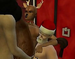 Sims 4:Furry Christmas holiday suitably Scene 3