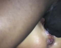 2 Segments of  her Huge Thick BBC, Wet, Creamy,. Squirting.