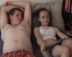 slow-witted schoolboy with small locate seduces and fucks petite roommate