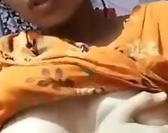 Desi cute girl showing tits added to pussy