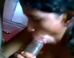 Deep throat oral stimulation from Indian wife